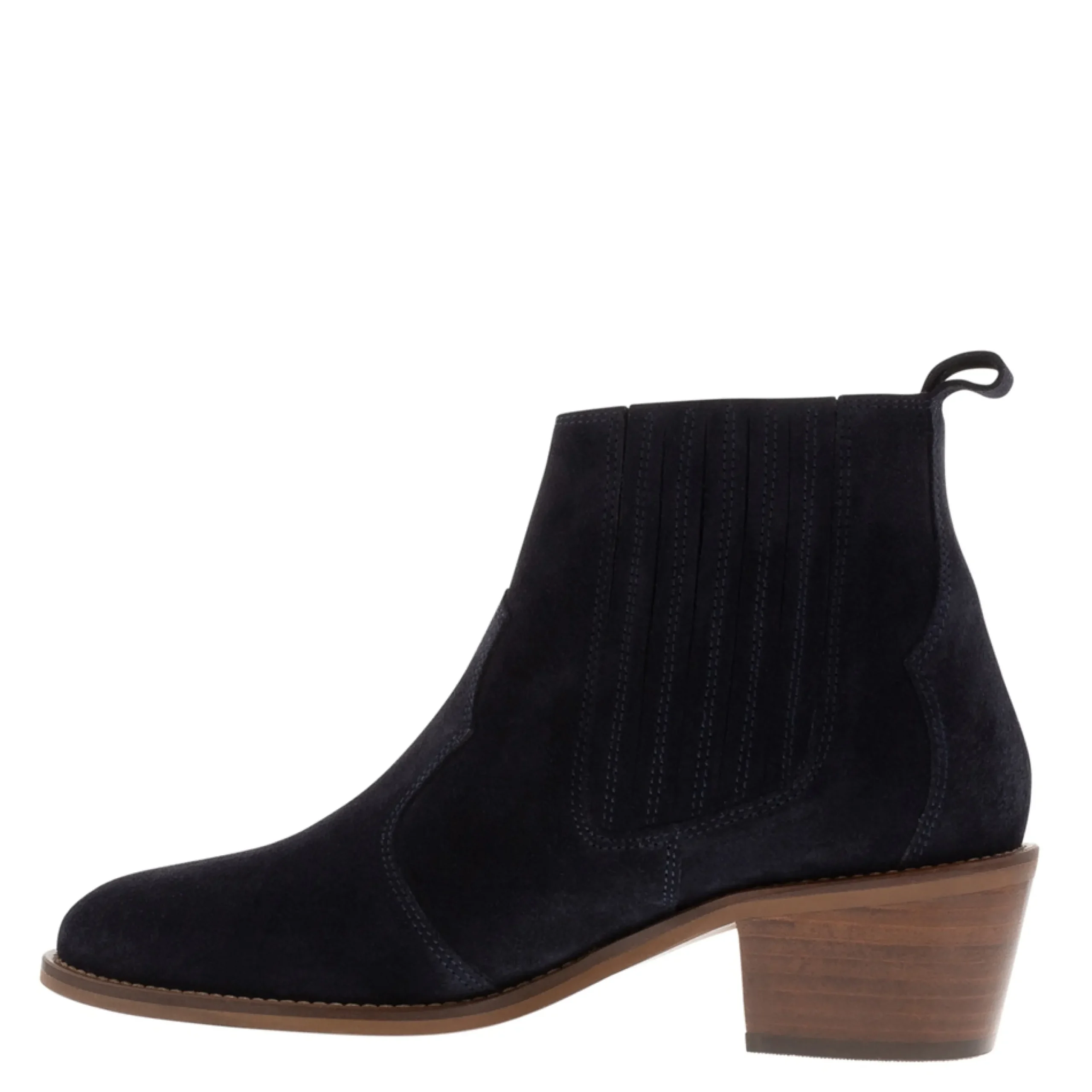 Amelle Navy Suede Chelsea Boots
