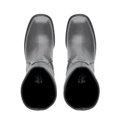 Ariel Black Leather Wavesole Ankle Boots