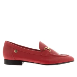 Arlie Red Leather Snaffle Loafers