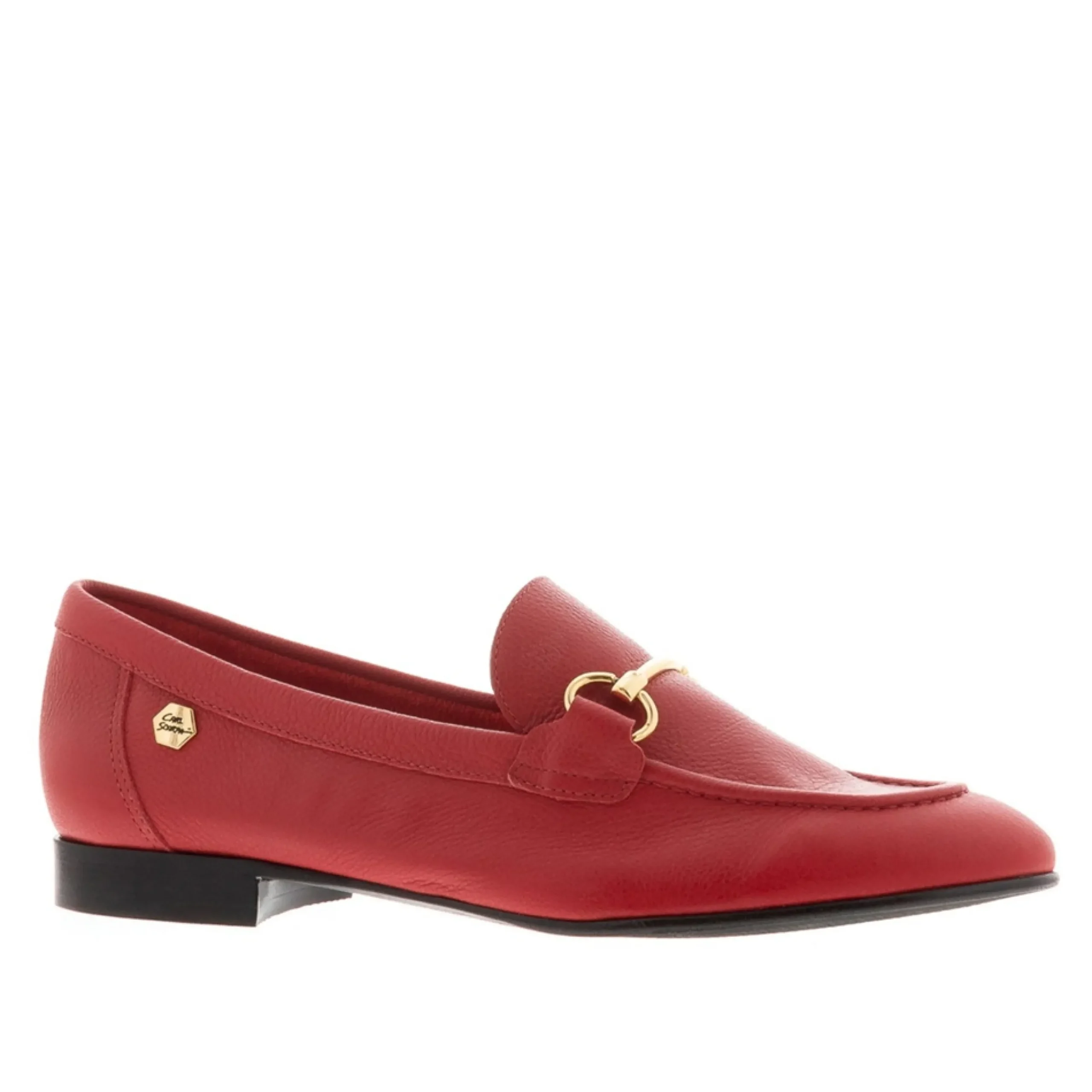 Arlie Red Leather Snaffle Loafers
