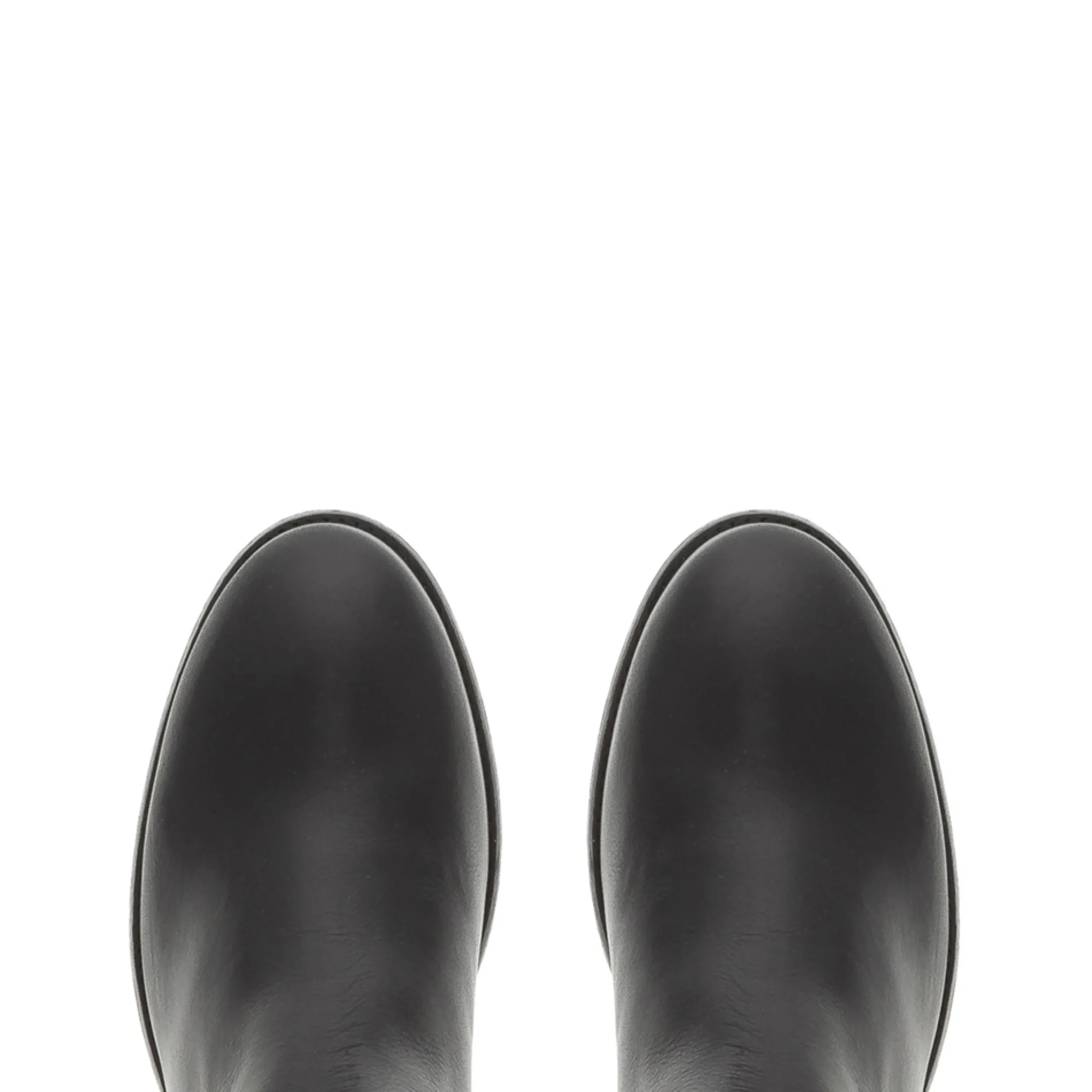 Ashby Black Leather Knee High Boots