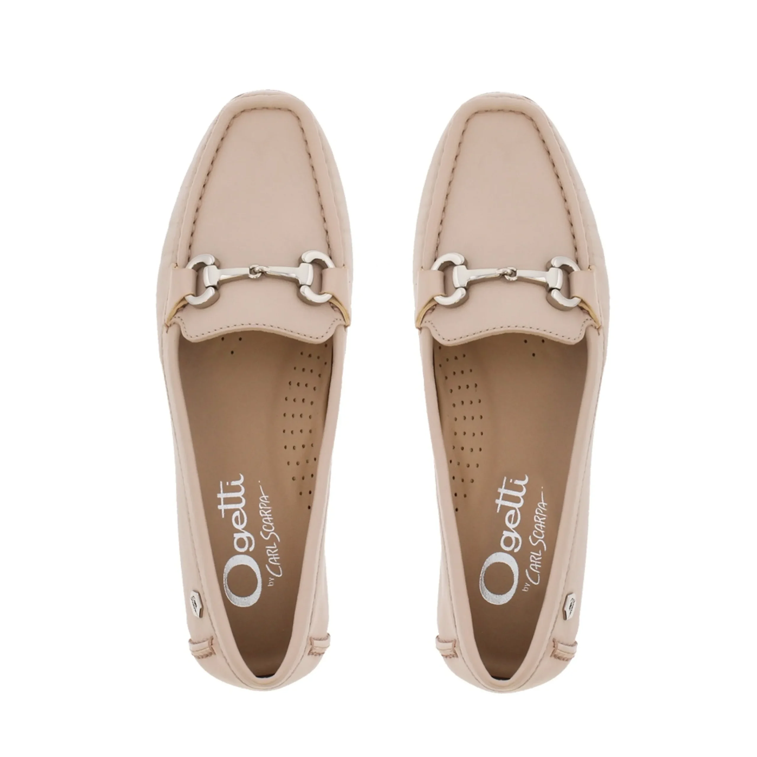 Beila Nude Leather Snaffle Loafers
