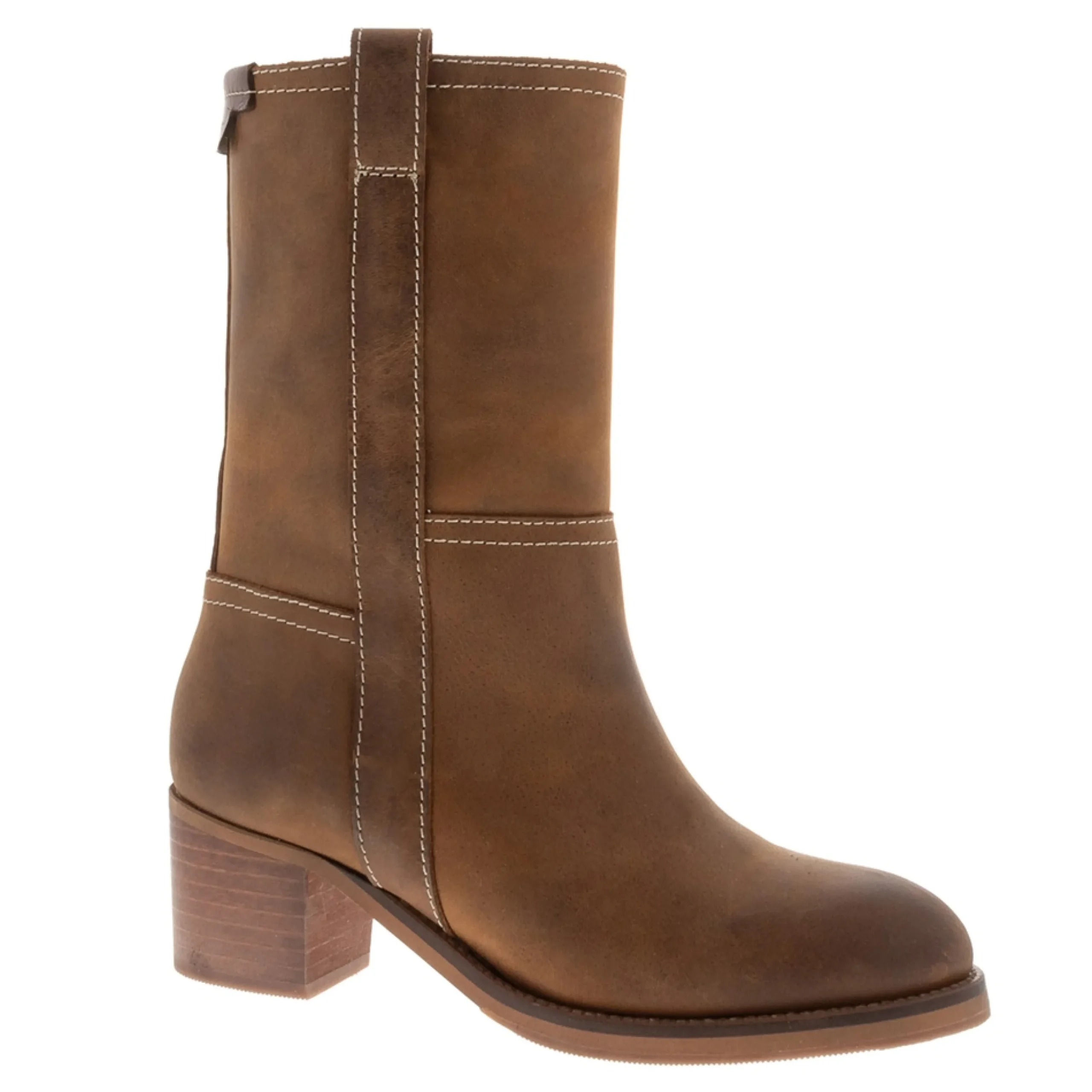 Belle Tan Leather Ankle Boots