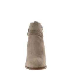 Blaise Grey Suede Block Heel Ankle Boots