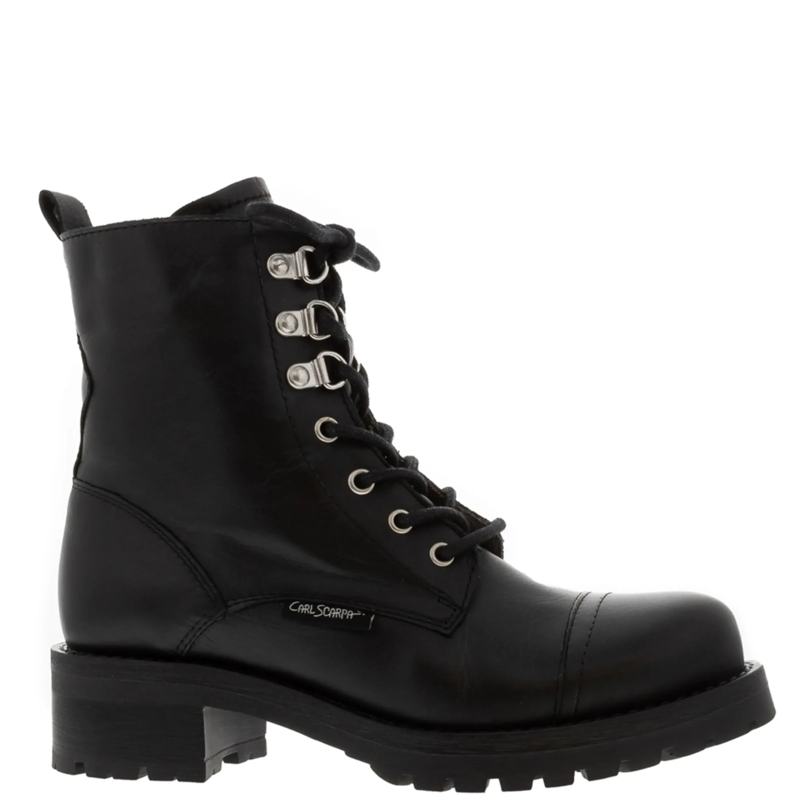 Blanca Black Leather Ankle Boots