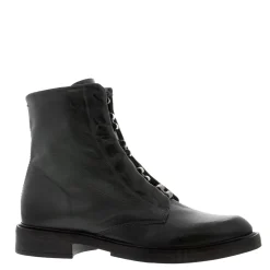 Ciarda Green Leather Lace Up Ankle Boots