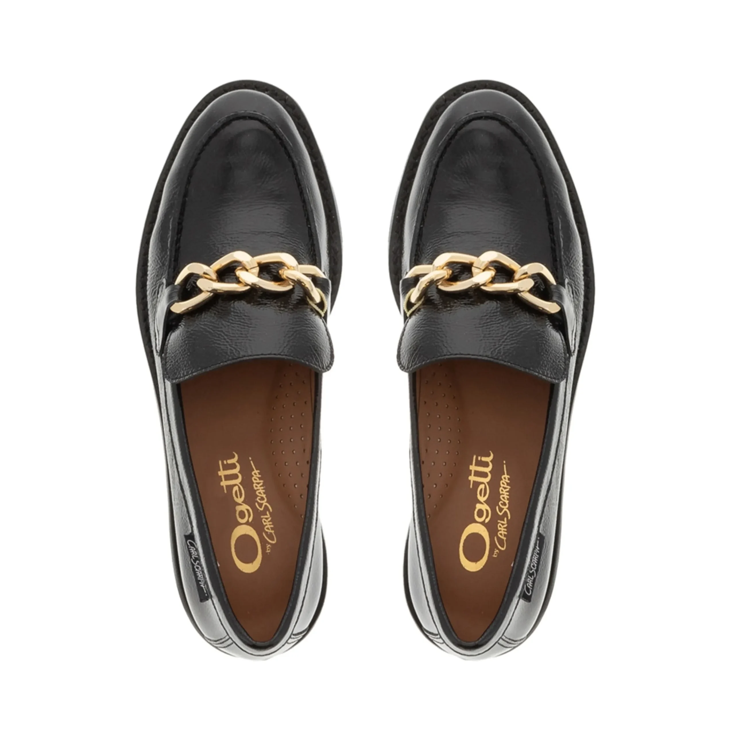 Davion Leather Chain Loafers