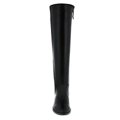 Emma Black Leather Knee-High Boots