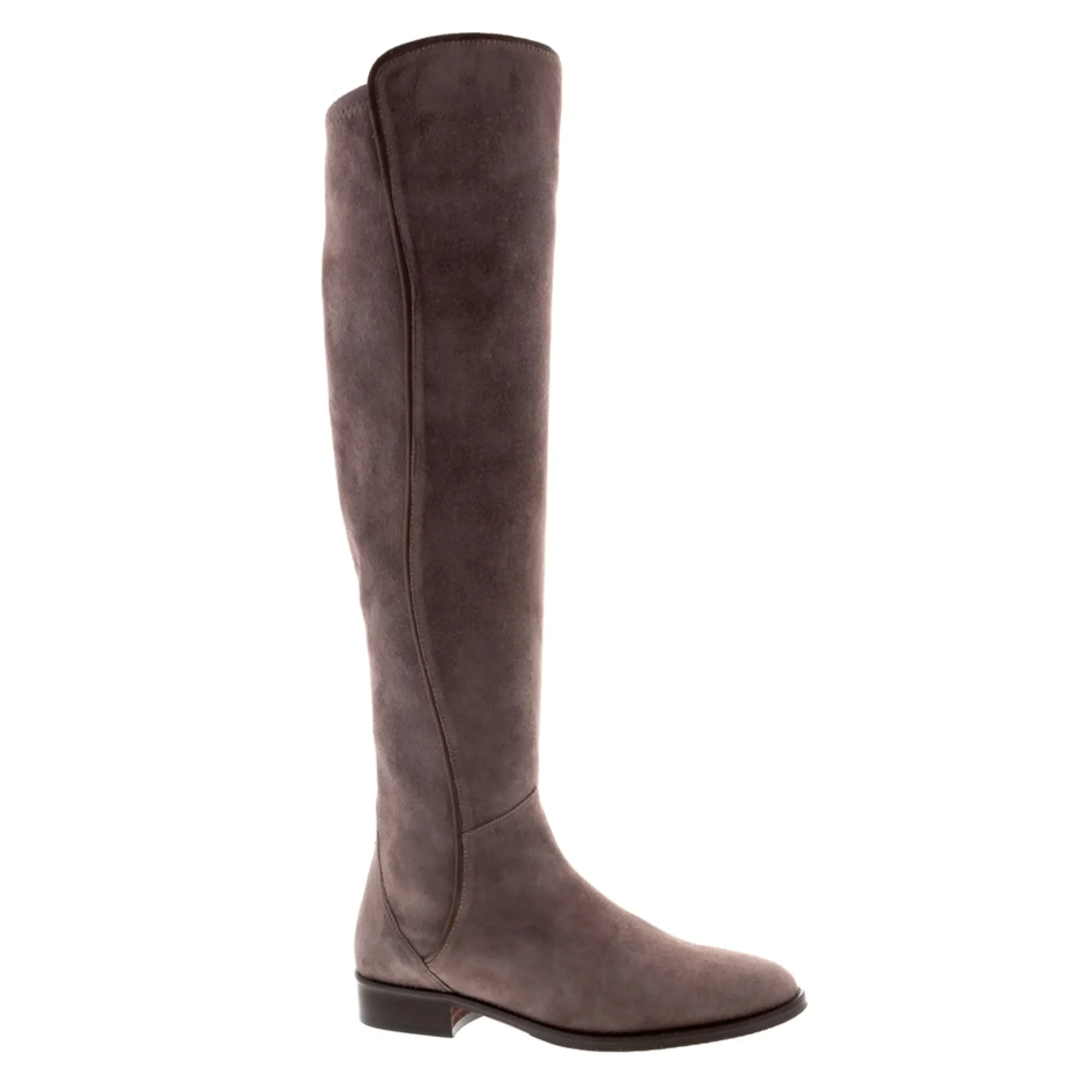 Emma Mauve Taupe Suede Knee-High Boots
