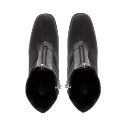 Enrica Black Zip Wavesole Wave Ankle Boots