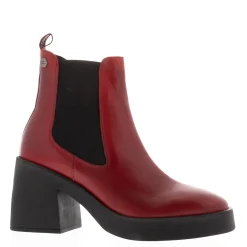 Foster Red Leather Chelsea Boots