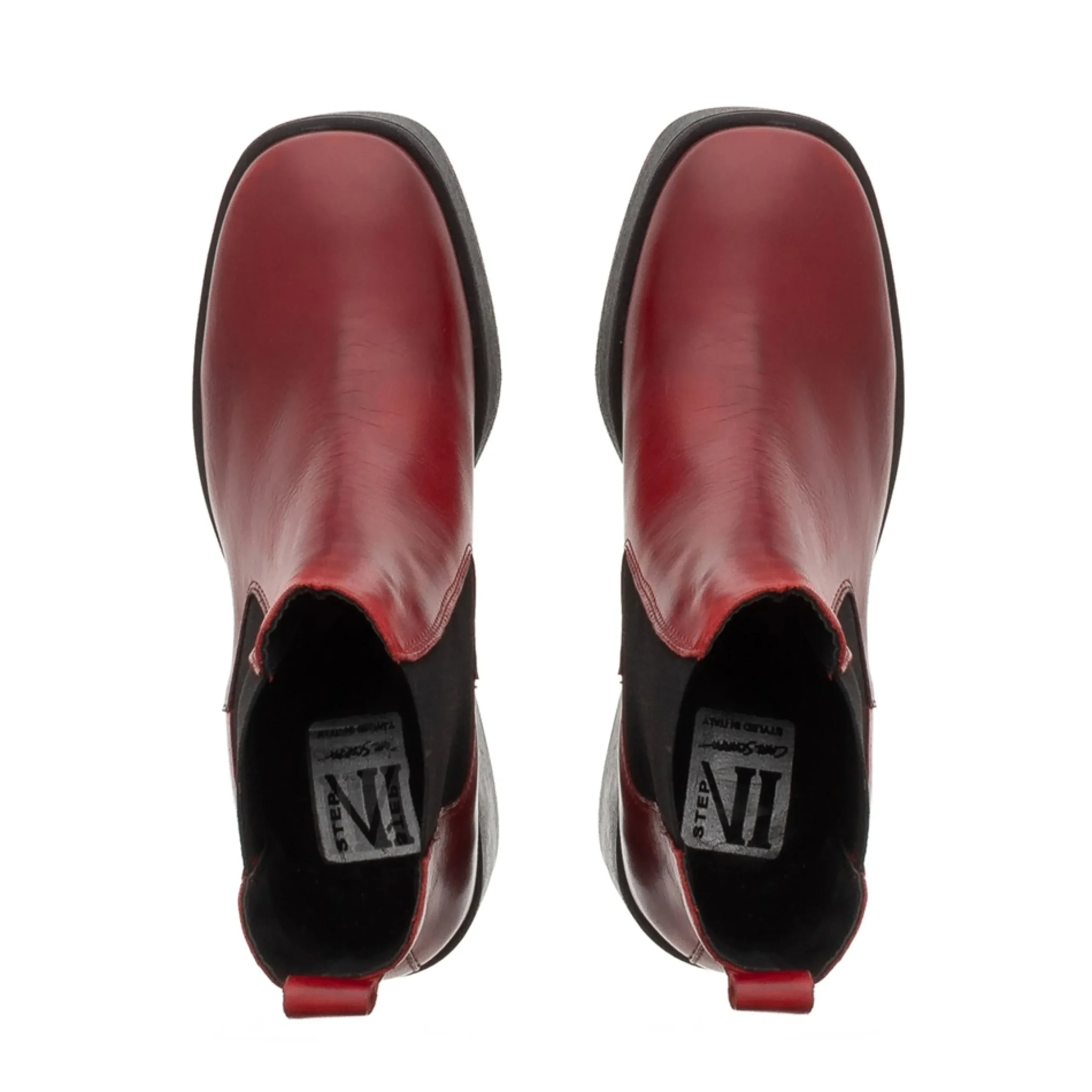 Foster Red Leather Chelsea Boots