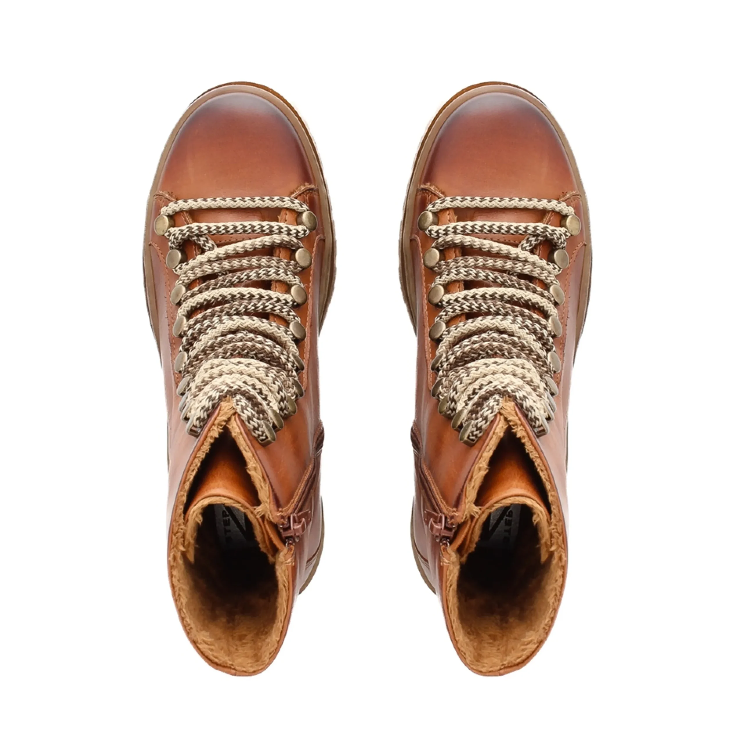 Granada Tan Leather Lace Up Ankle Boots