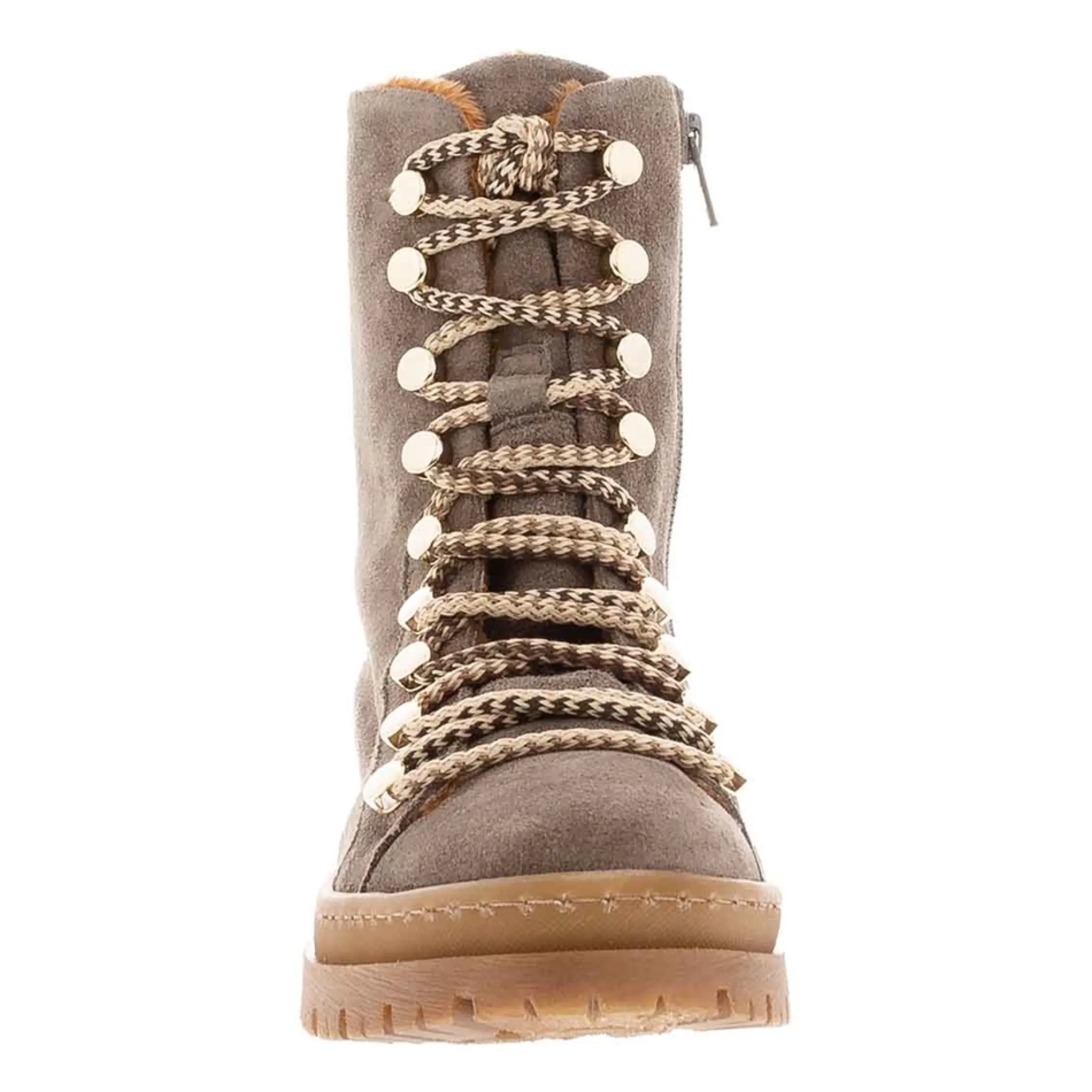 Granada Taupe Suede Lace Up Ankle Boots