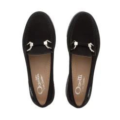 Ivani Black Nubuck Suede Chunky Loafers