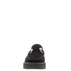 Ivani Black Nubuck Suede Chunky Loafers