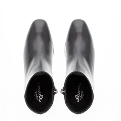 Jenny Black Italian Leather Ankle Boots