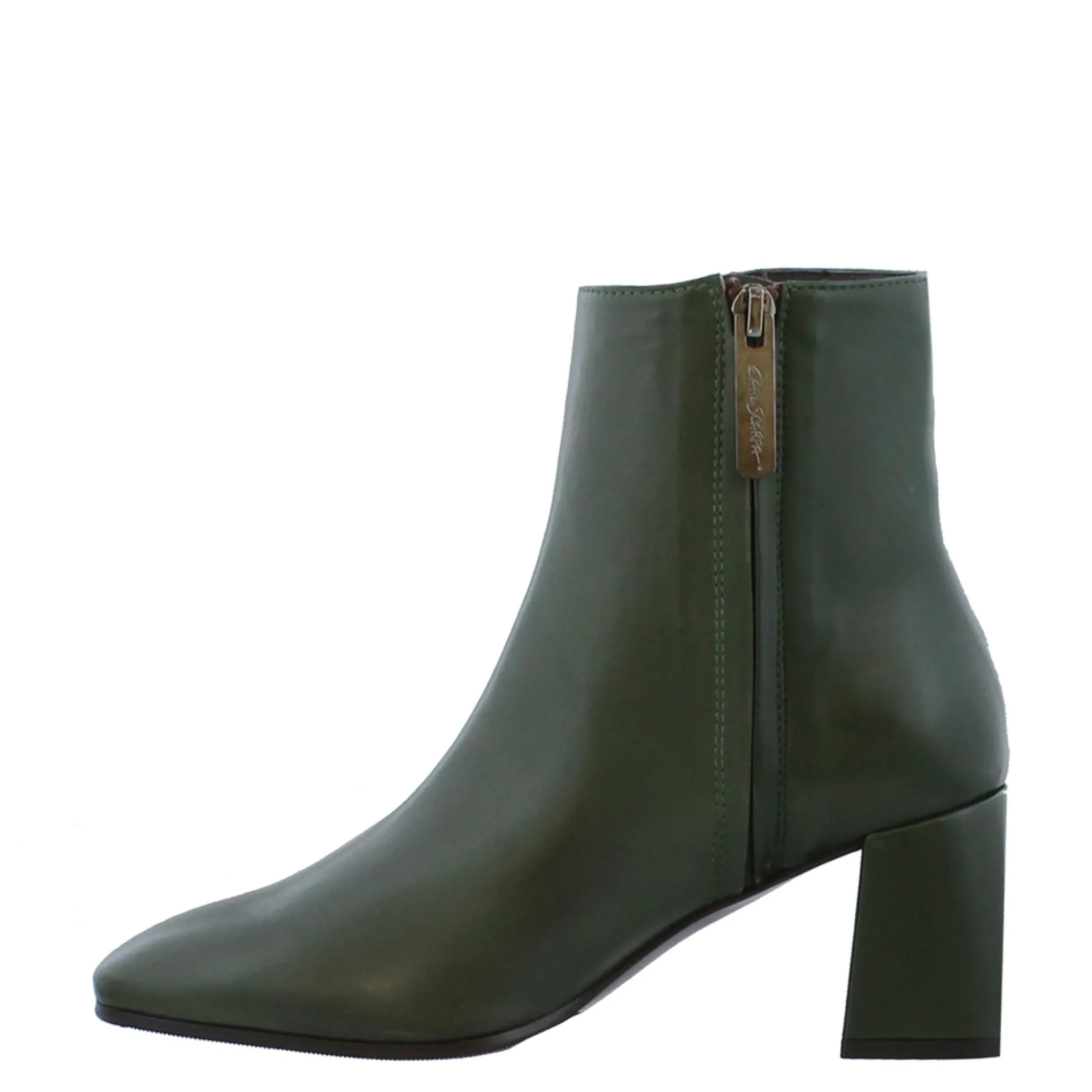 Jenny Green Italian Leather Ankle Boots