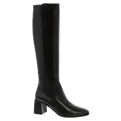 Jilly Black Italian Leather Knee High Boots