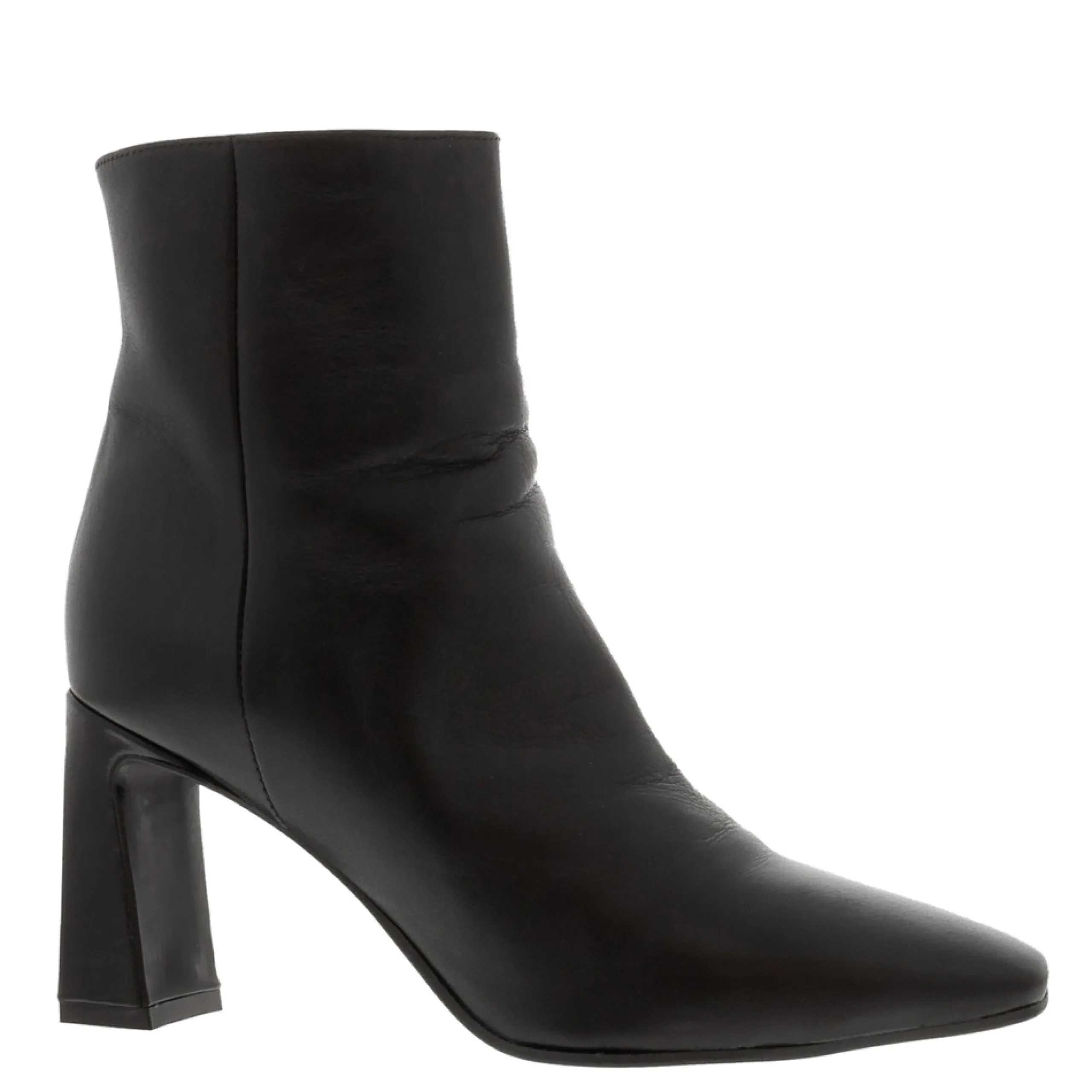 Khai Black Leather Ankle Boots