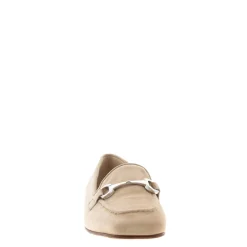 Loudan Beige Suede Snaffle Loafers