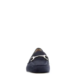 Loudan Navy Suede Snaffle Loafers