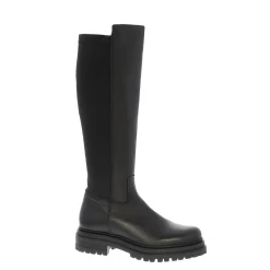 Luka Black Leather Knee High Boots