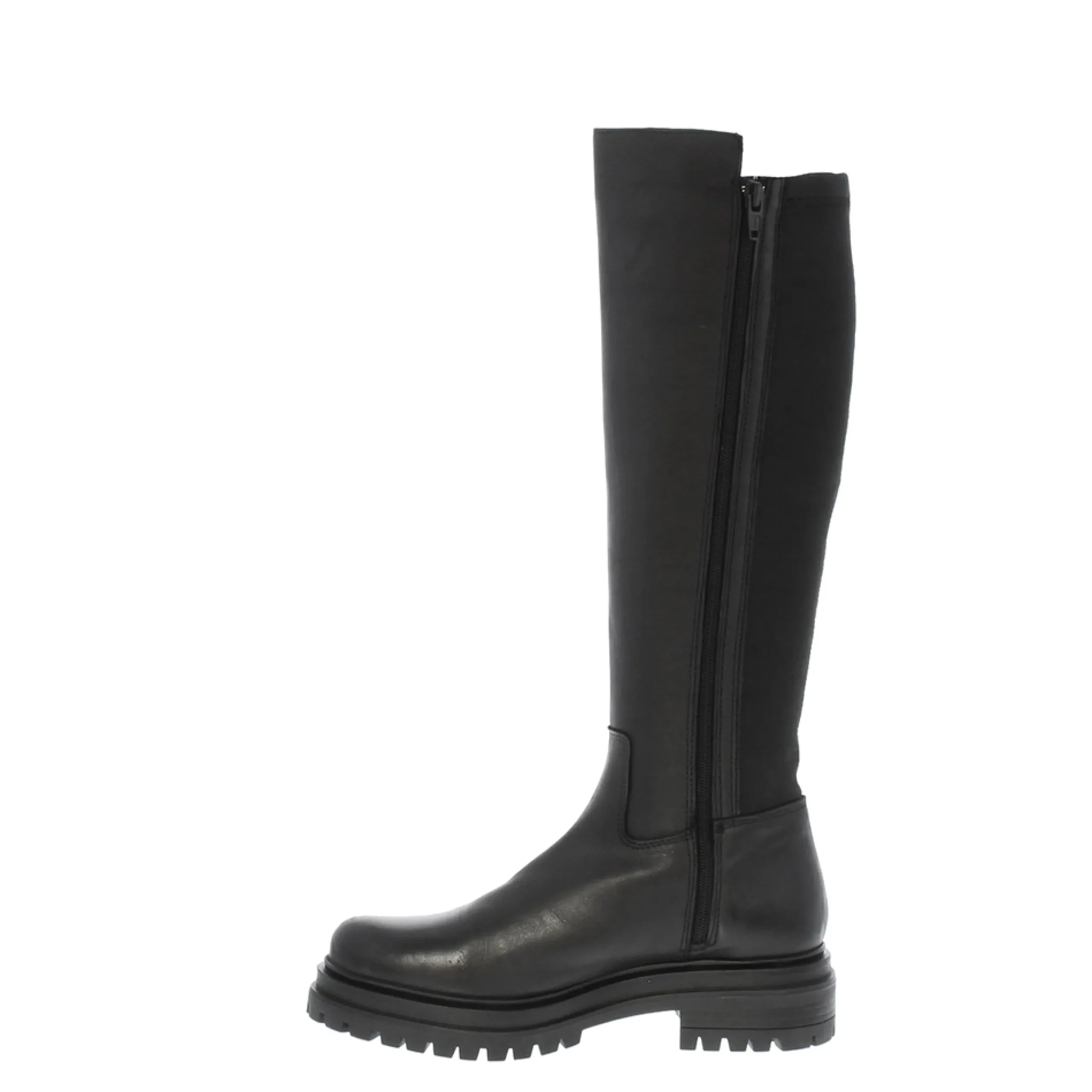 Luka Black Leather Knee High Boots