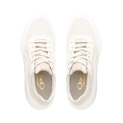 Maive Beige Leather Chunky Trainers