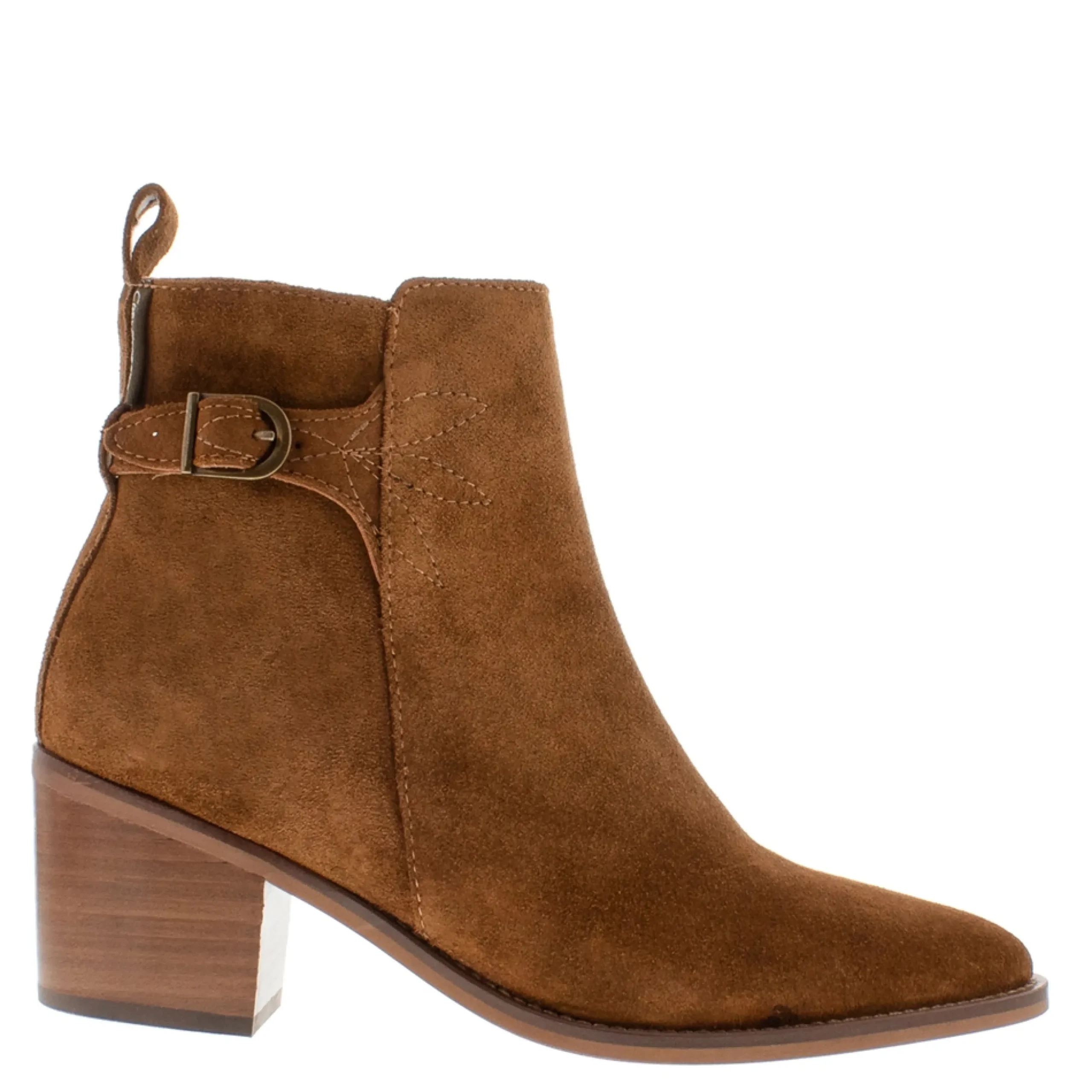 Mariposa Tan Suede Heeled Ankle Boots