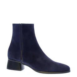 Megan Navy Suede Ankle Boots