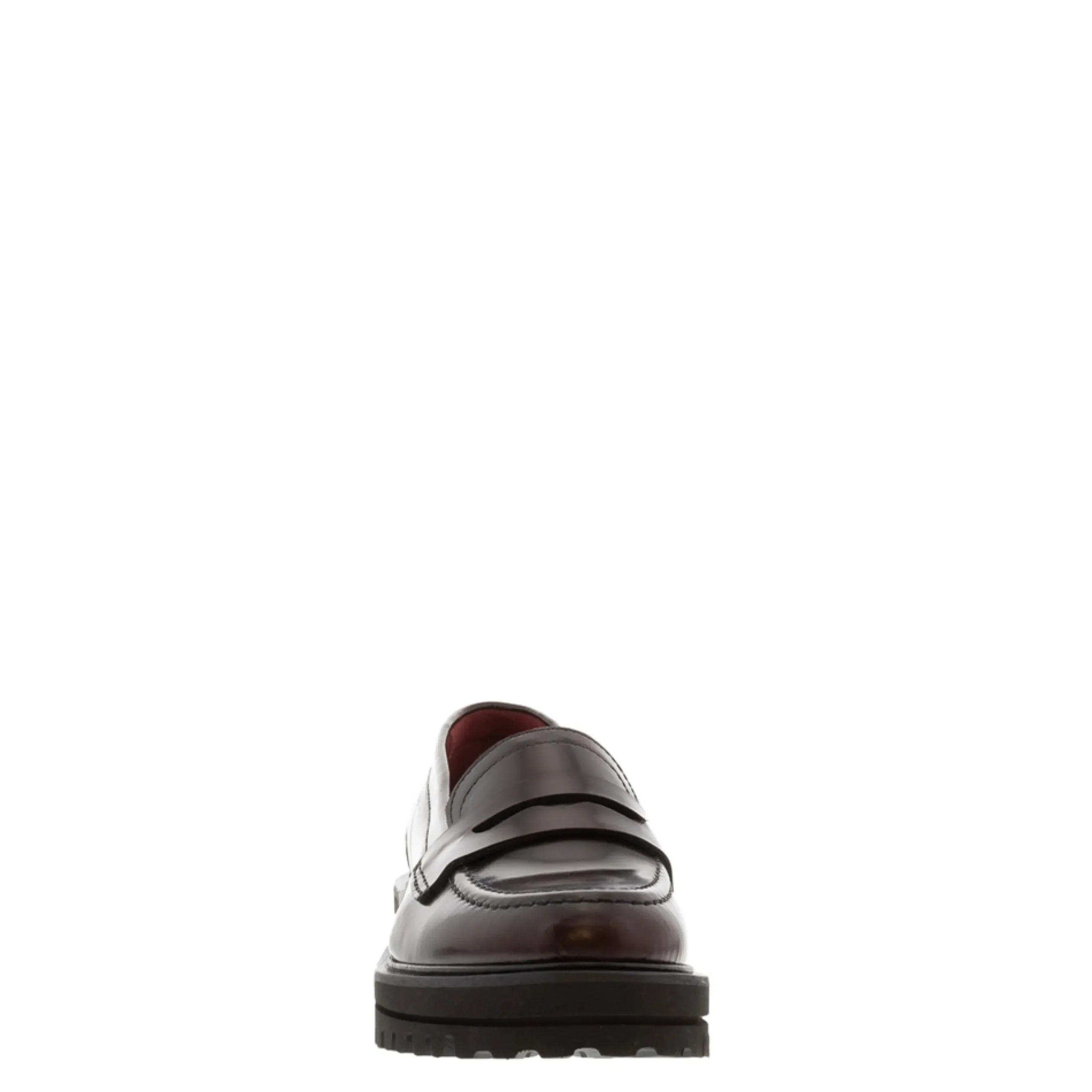 Meri Bordo Leather Chunky Penny Loafers