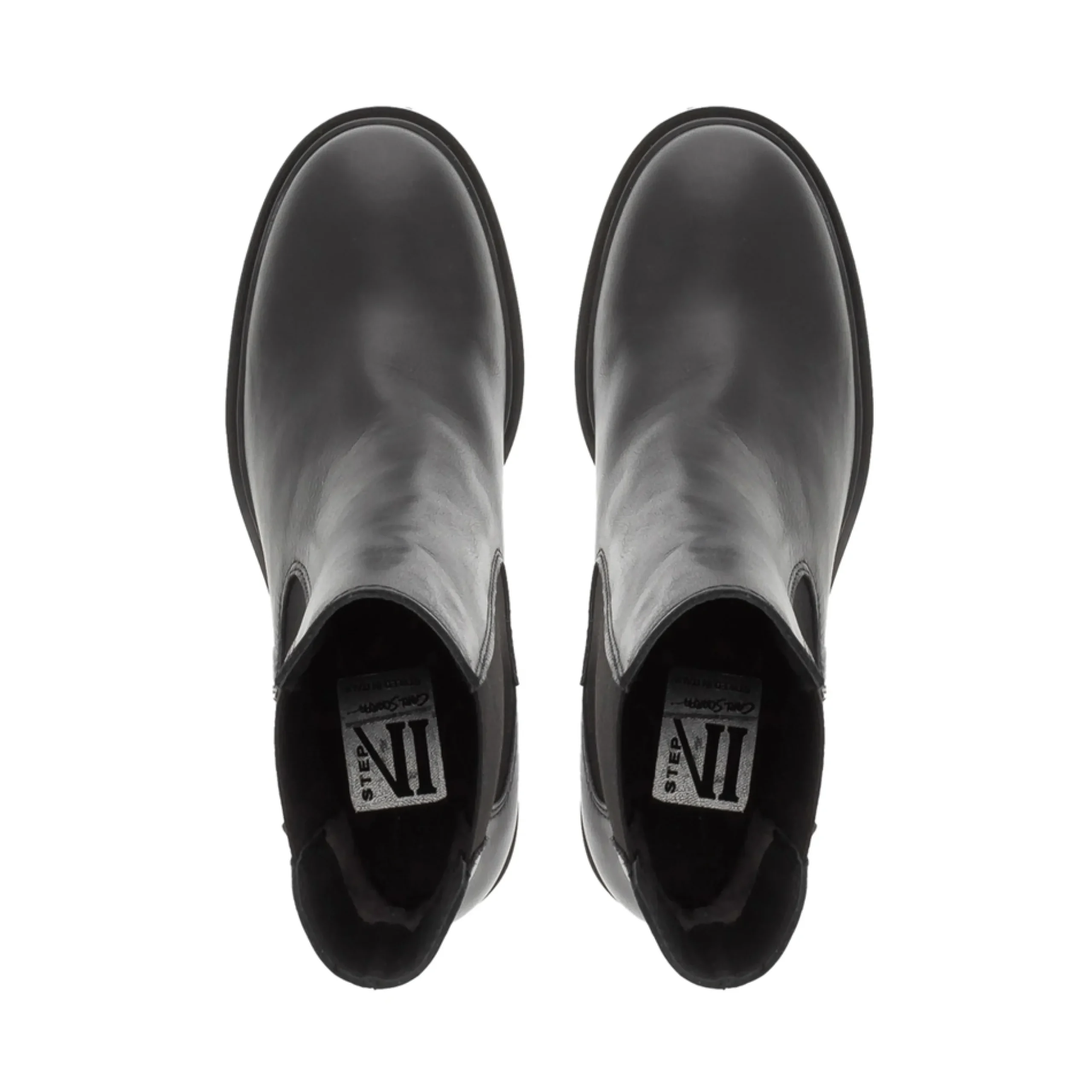 Morone Black Leather Chelsea Boots