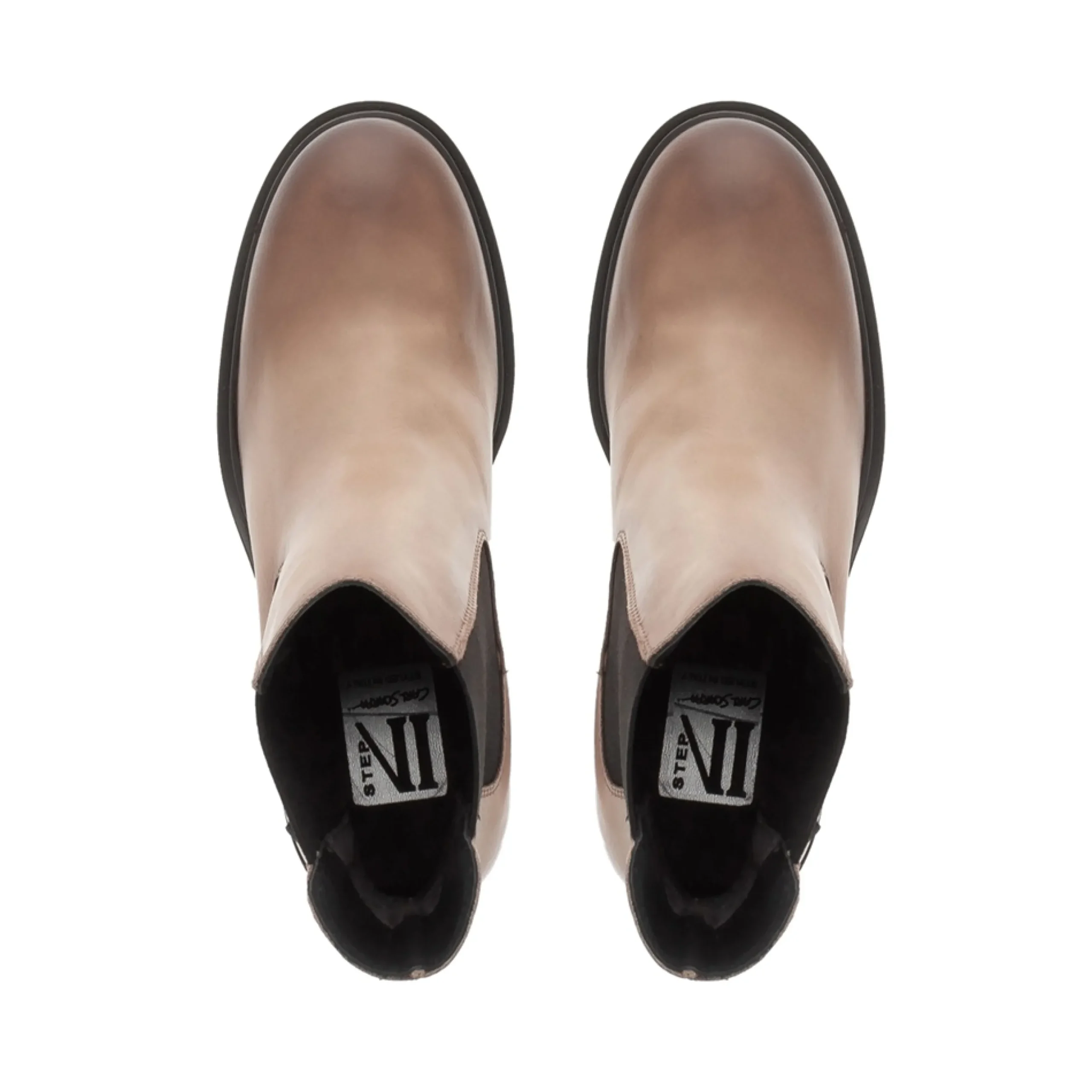 Morone Taupe Leather Chelsea Boots