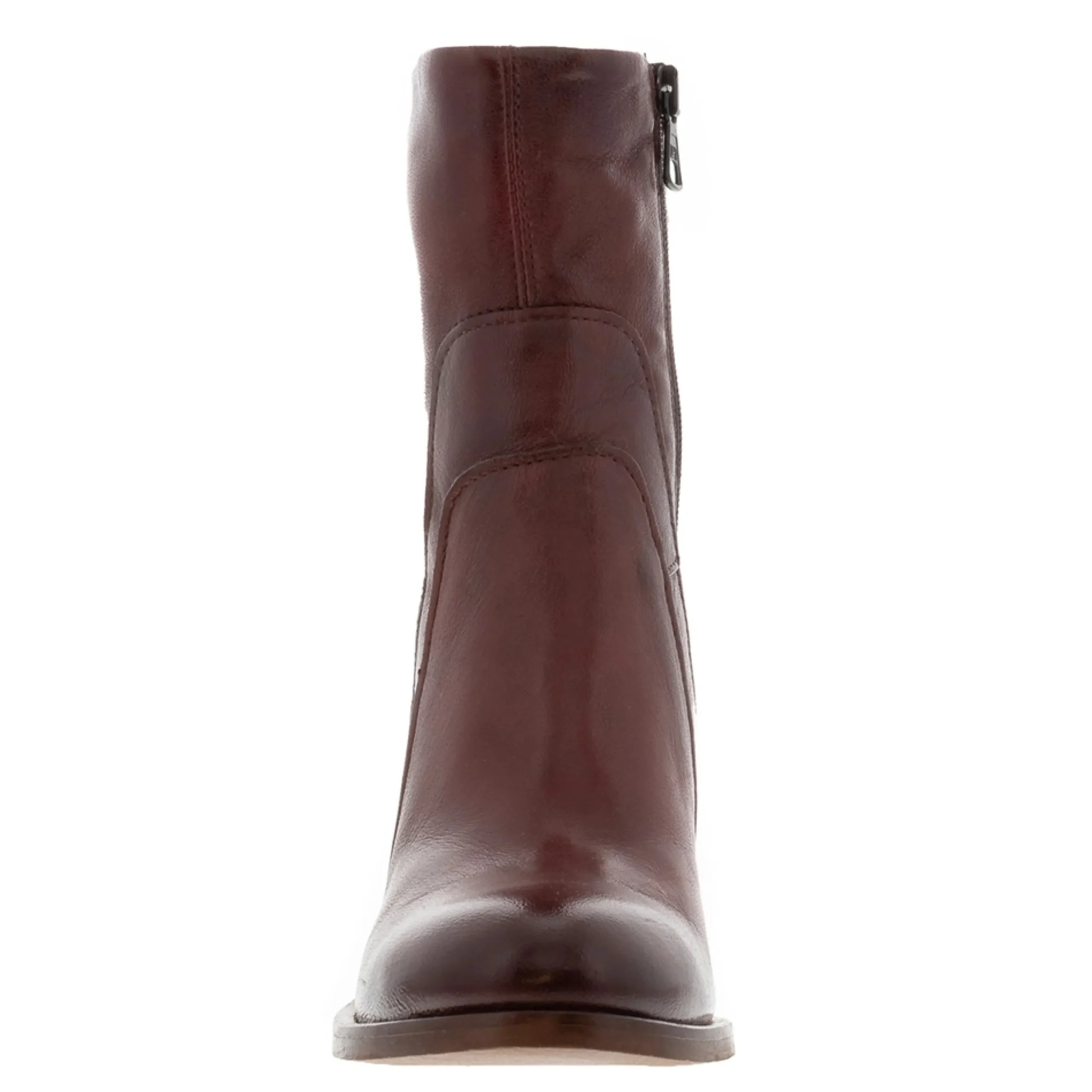 Noemi Bordo Leather Ankle Boots