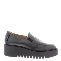 Opal Black Wedge Loafers