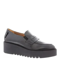 Opal Black Wedge Loafers