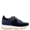 Polo Navy Leather Trainers