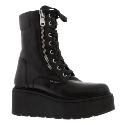 Sabatto Black Leather Lace Up Ankle Boots