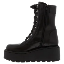 Sabatto Black Leather Lace Up Ankle Boots