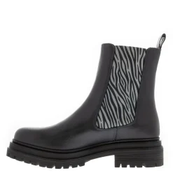 Selessia Navy Leather Chelsea Boots