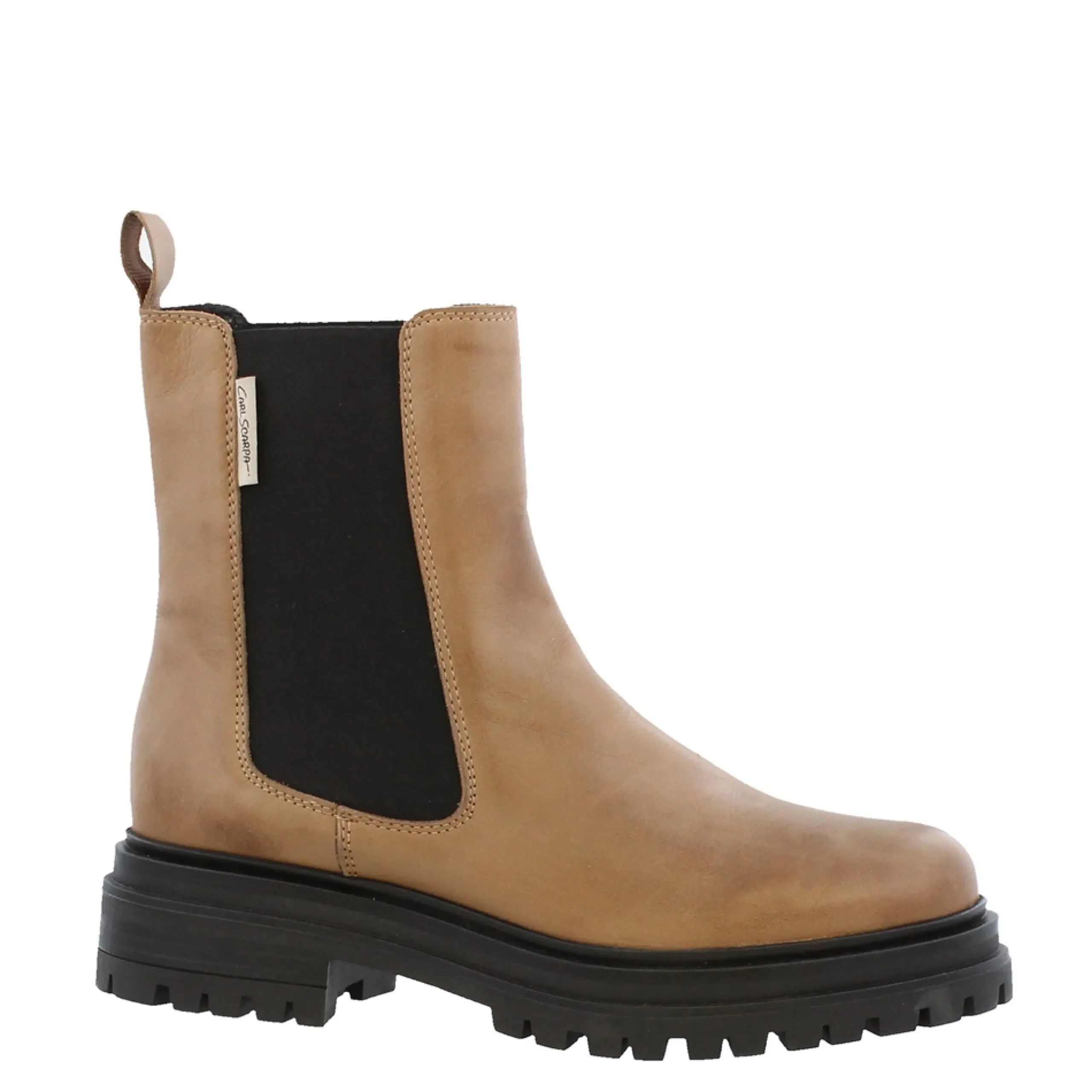 Selessia Taupe Leather Chelsea Boots