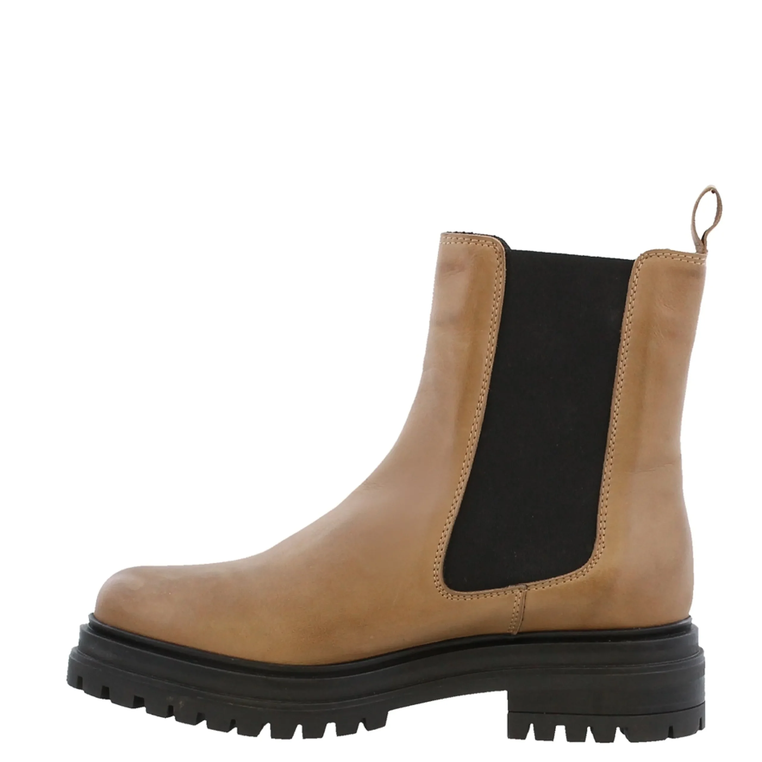 Selessia Taupe Leather Chelsea Boots