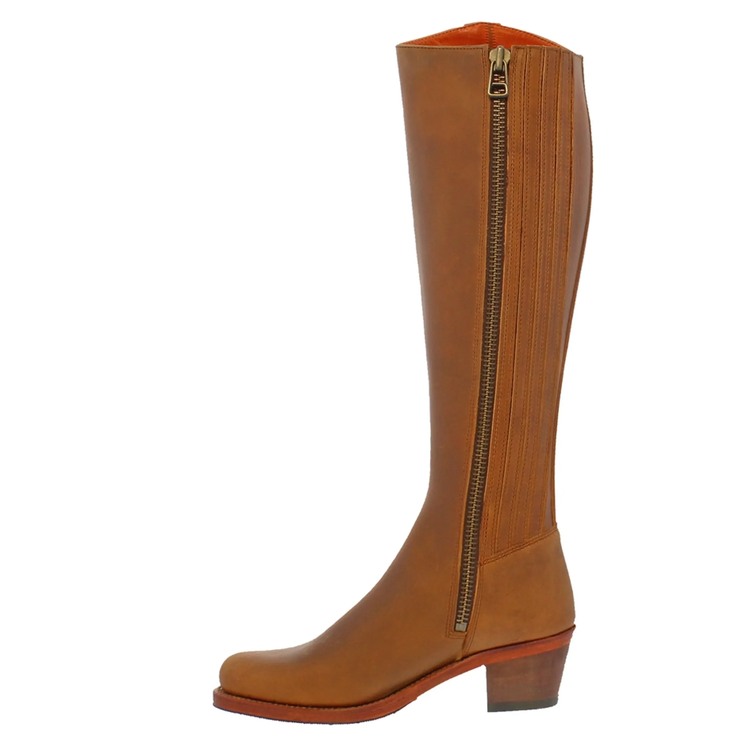 Viola Tan Leather Boots