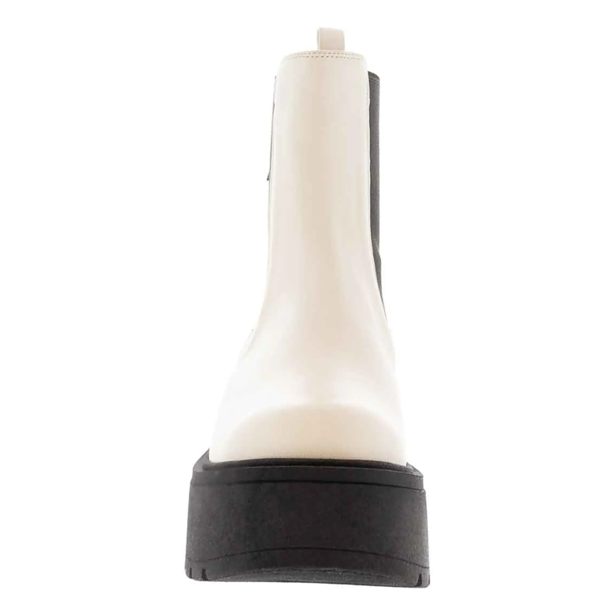 Zen Off-White Leather Platform Chelsea Boots